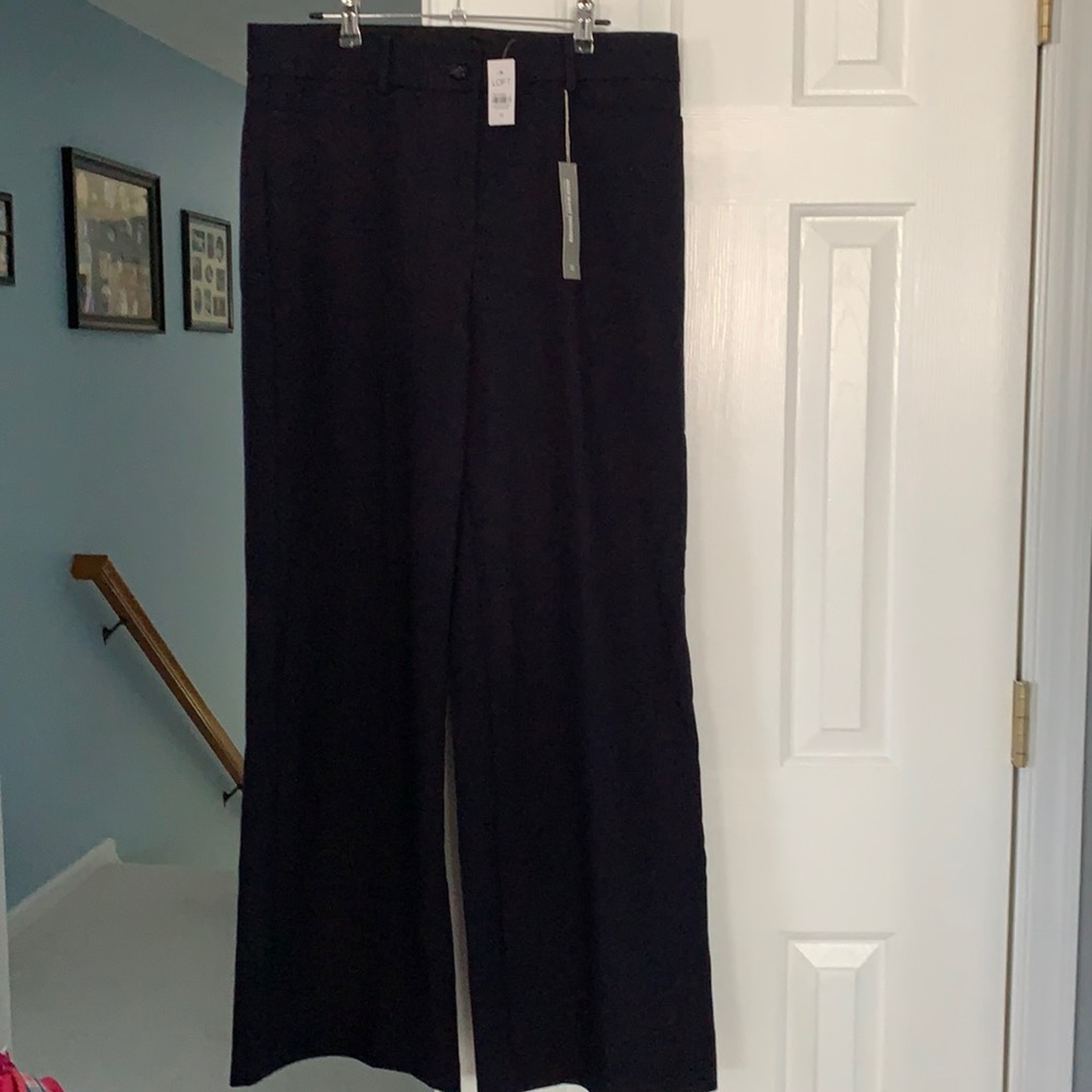 NWT Loft navy high waist tall trouser